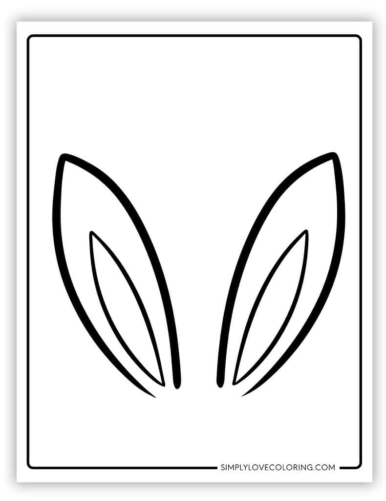 Printable Easter bunny ears