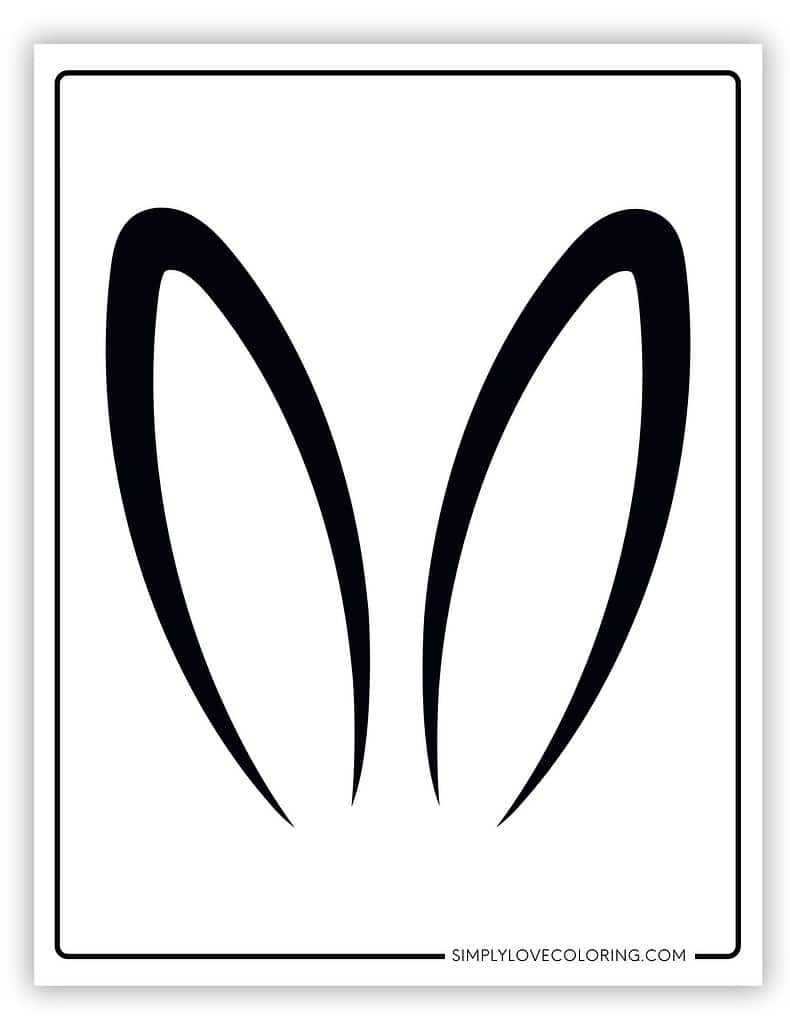 Printable Easter bunny ears
