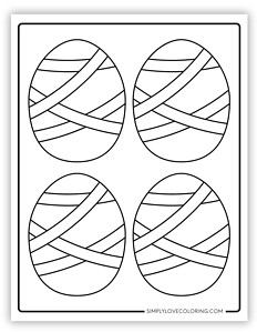 40 Easter Egg Template Designs (Free PDF Printables) - Simply Love Coloring