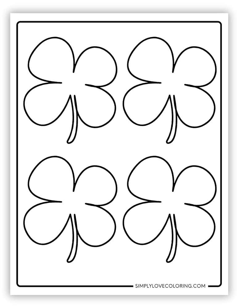 96 Shamrock Template Printables (Free PDF Downloads) - Simply Love Coloring