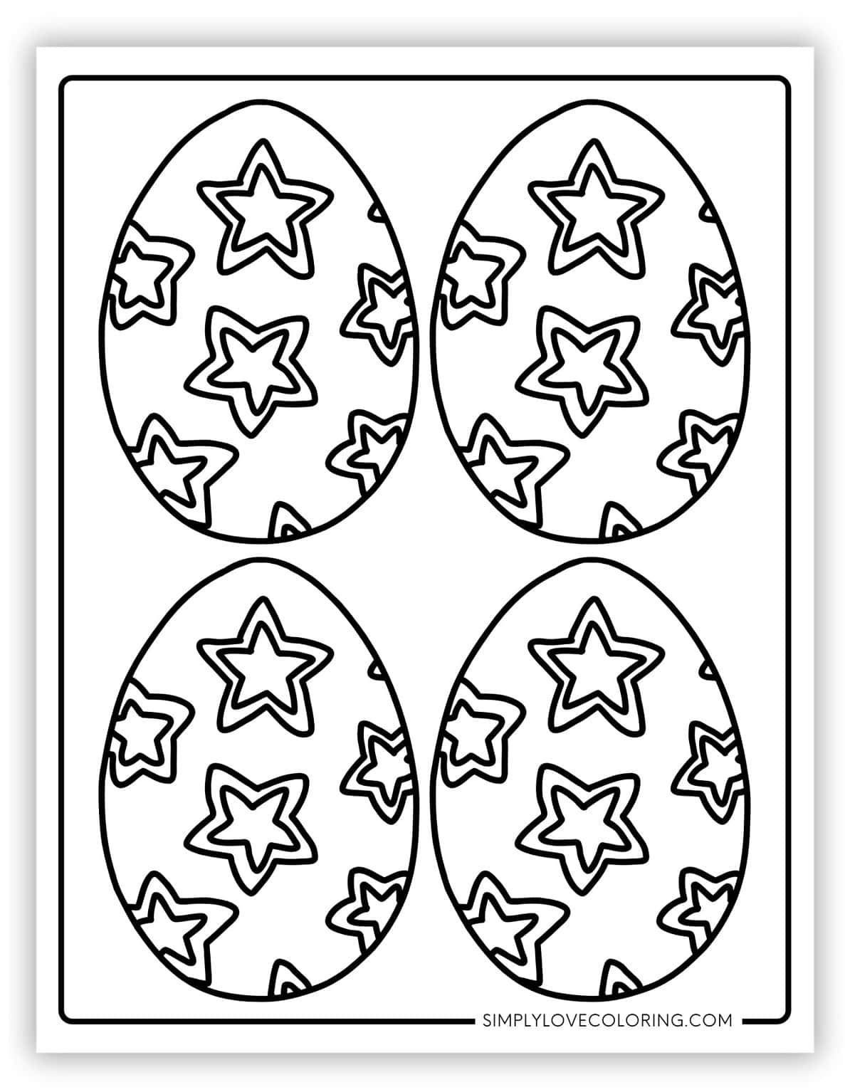 40 Easter Egg Template Designs (Free PDF Printables) - Simply Love Coloring