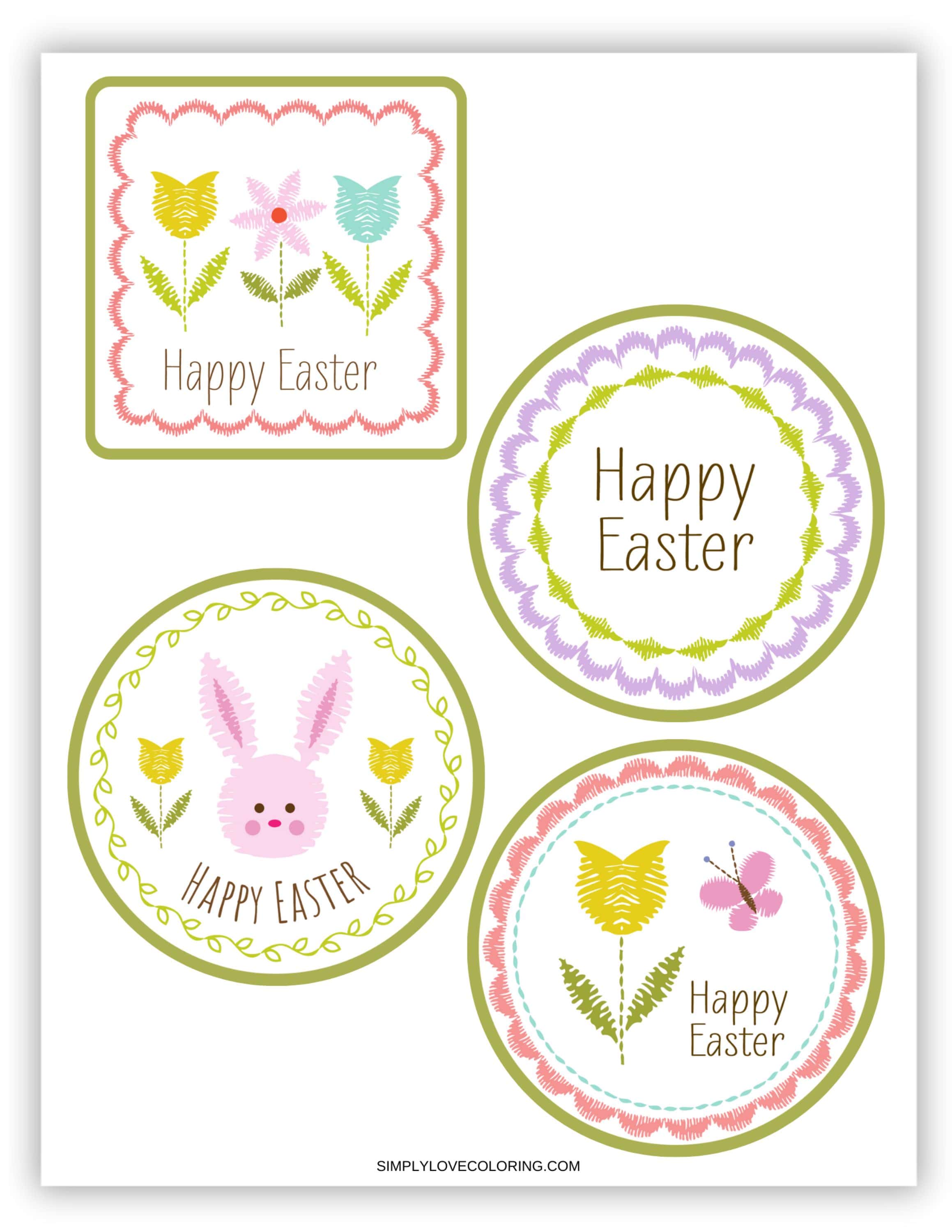 154 Printable Easter Basket Tags (Free PDF Printables) Simply Love