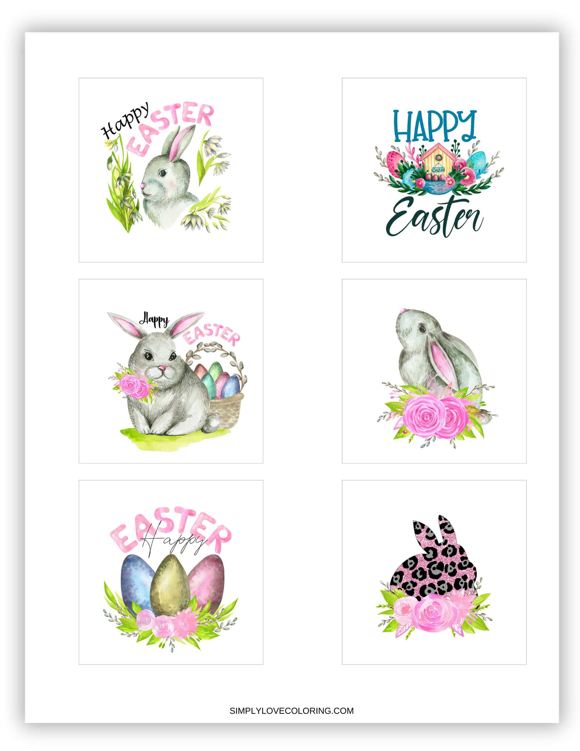 154 Printable Easter Basket Tags (Free PDF Printables) Simply Love