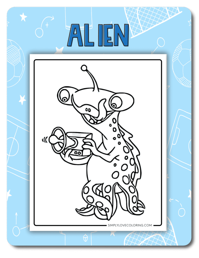 Alien for boys coloring page categories image