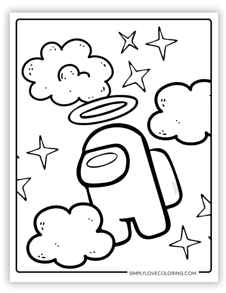 Among Us Coloring Sheet Among Us Coloring Sheet
