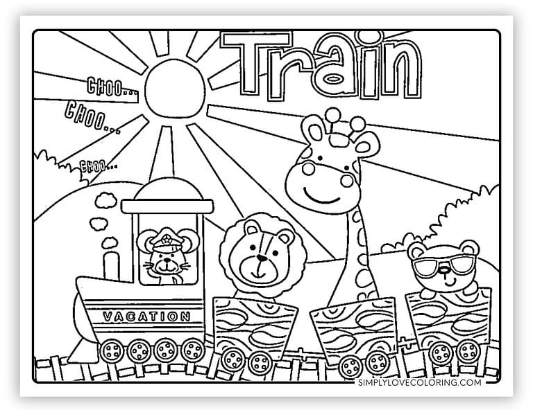 Train Coloring Pages (Free PDF Printables) - Simply Love Coloring