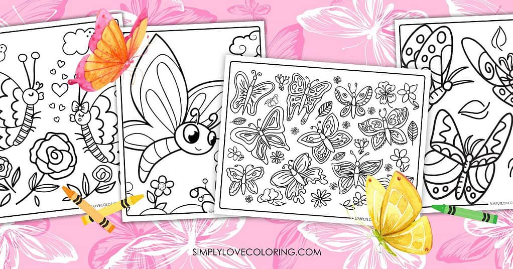 butterfly coloring pages featured image