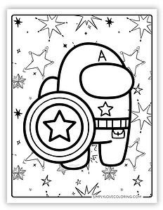 Among Us Coloring Pages (Free PDF Printables) - Simply Love Coloring