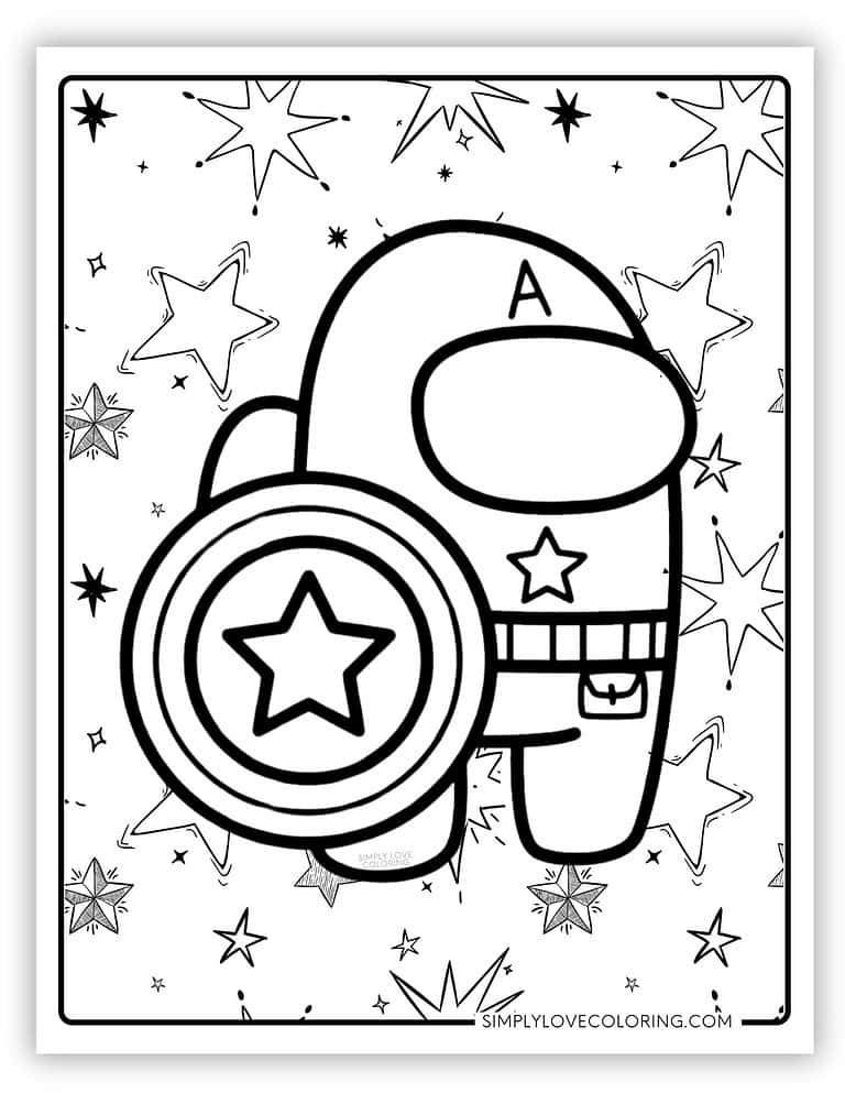 Among Us Coloring Pages (Free PDF Printables) - Simply Love Coloring