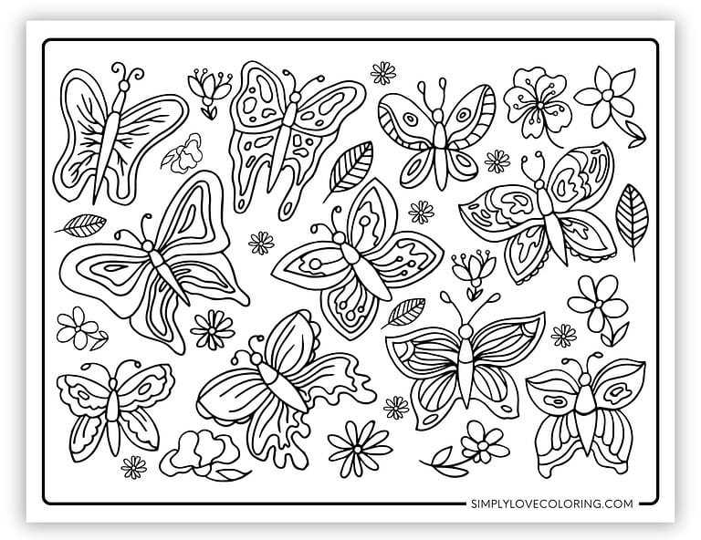 24 Cute Butterfly Coloring Pages (Free PDF Printables) - Simply Love ...