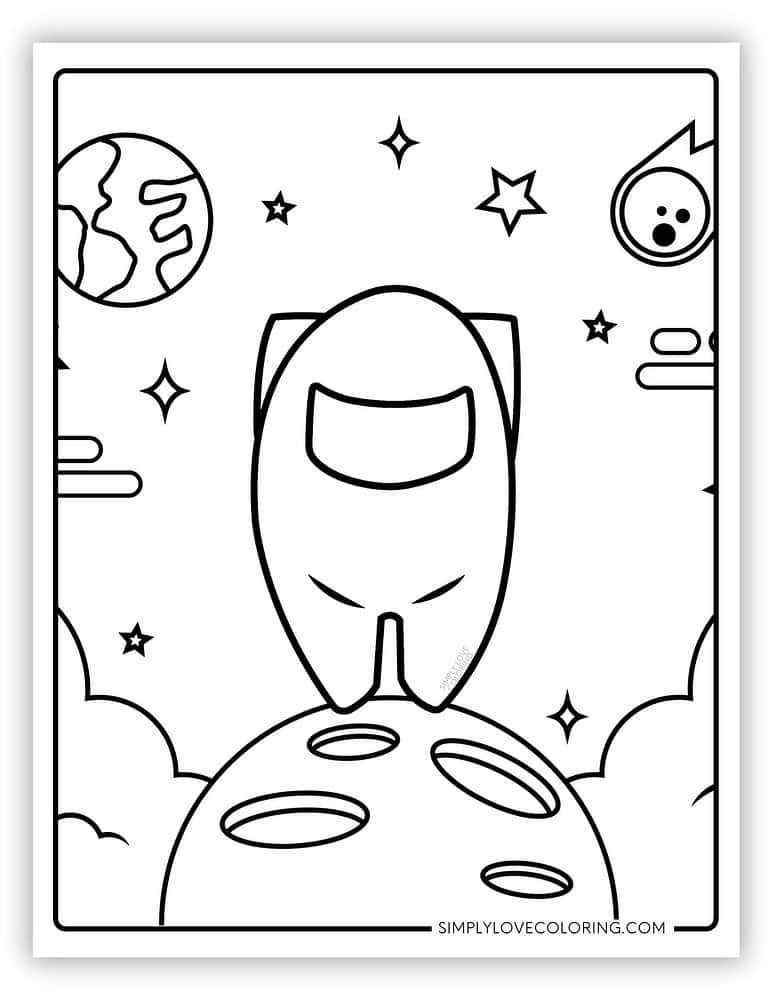 Among Us Coloring Pages (Free PDF Printables) - Simply Love Coloring