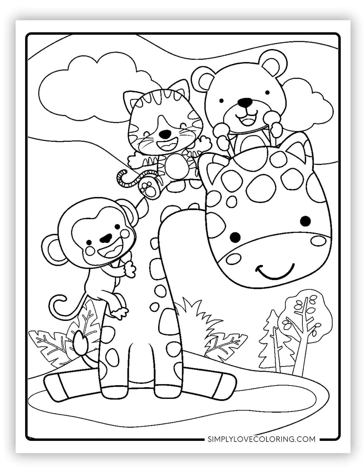 42 Cute Coloring Pages (Free PDF Printables) - Simply Love Coloring
