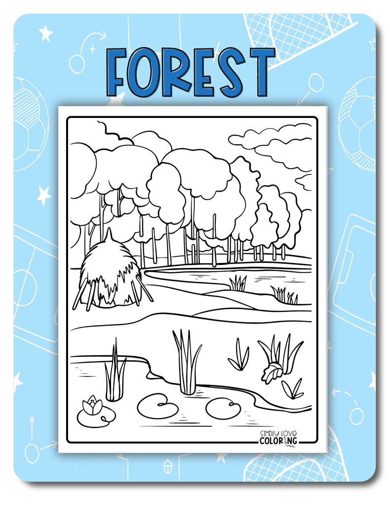 Forest for boys coloring page categories image