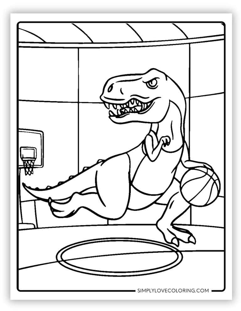 Fun Basketball Coloring Pages (Free PDF Printables) - Simply Love Coloring