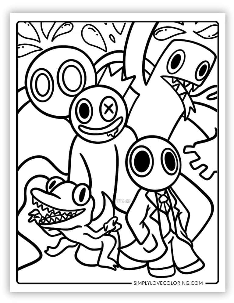 24 Rainbow Friends Coloring Pages (Free PDF Printables) - Simply Love ...