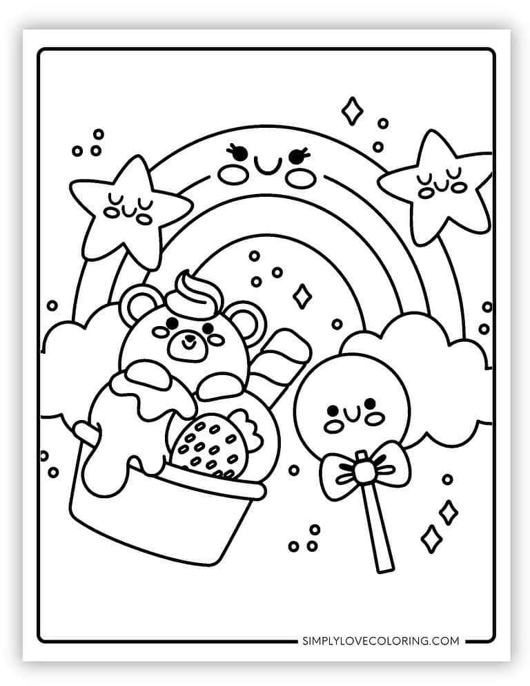 26 Cute Rainbow Coloring Pages (Free PDF Printables) - Simply Love Coloring