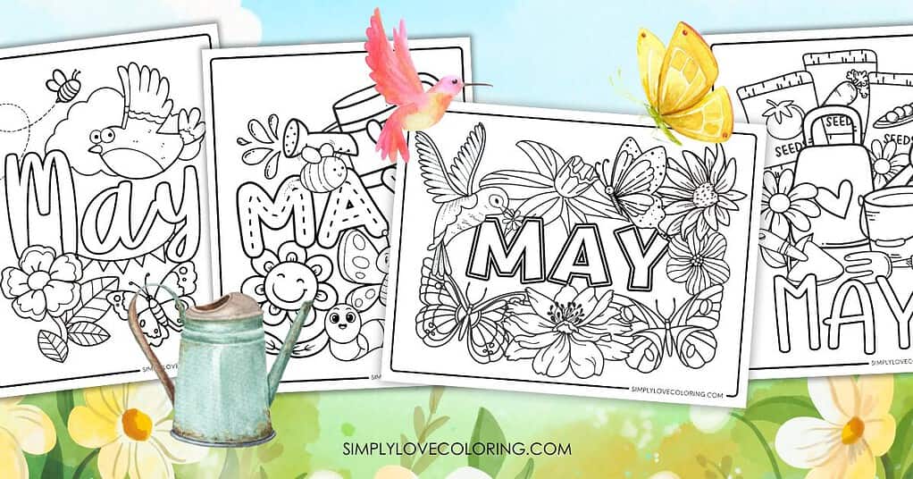 May coloring pages featured image
