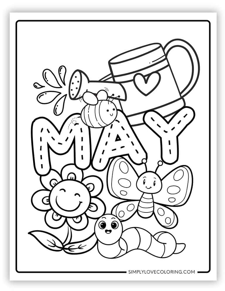 May Coloring Pages (Free PDF Printables) - Simply Love Coloring