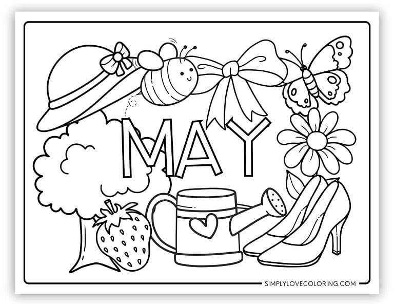 May Coloring Pages (Free PDF Printables) - Simply Love Coloring