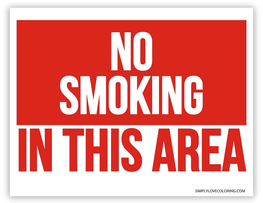 Free Printable No Smoking Sign Printable Pdf FREE Printables