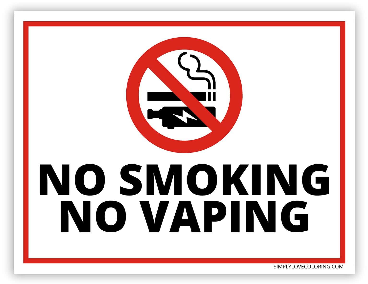 No Smoking Sign Printable Free - No Smoking Sign Printable Landscape 3 1536x1187 