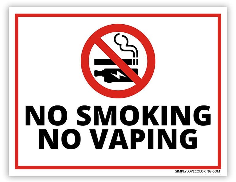 No Smoking Sign Printable Free - No Smoking Sign Printable Landscape 3 768x593 