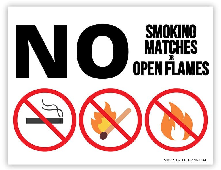 No Smoking Sign Printable (Free PDF Downloads) - Simply Love Coloring