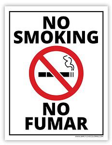 No Smoking Sign Printable (Free PDF Downloads) - Simply Love Coloring
