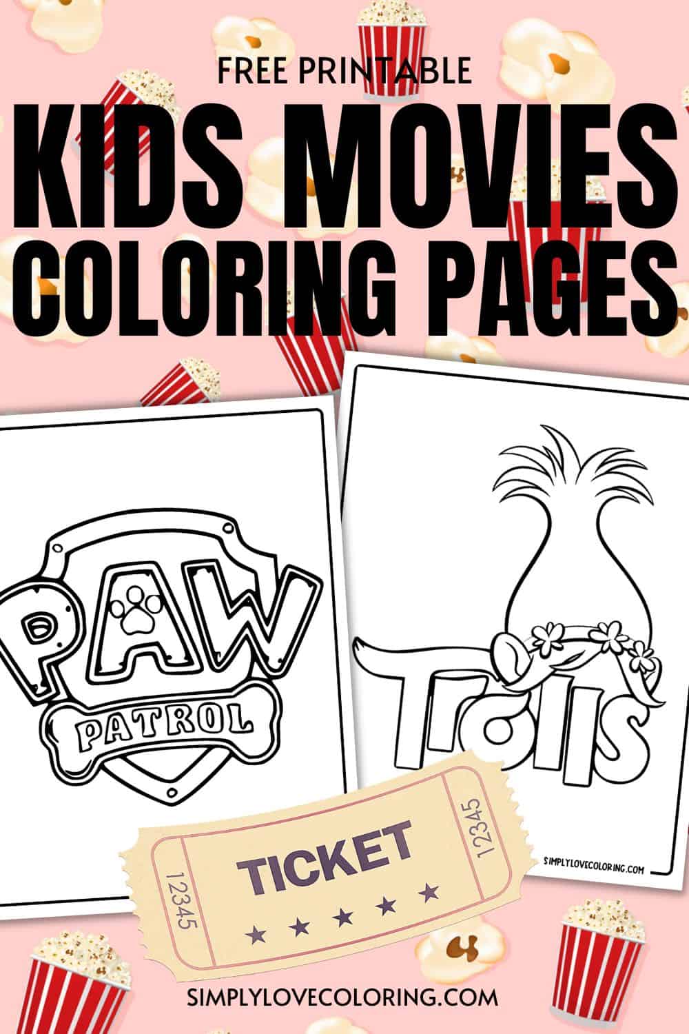 Kids Movie Coloring Pages (Free PDF Printables) Simply Love Coloring