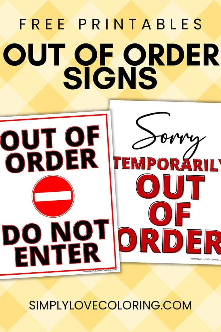 Out of Order Sign Printable (Free PDF Downloads) Simply Love Coloring Out of Order Sign Printable (Free PDF Downloads) Simply Love Coloring