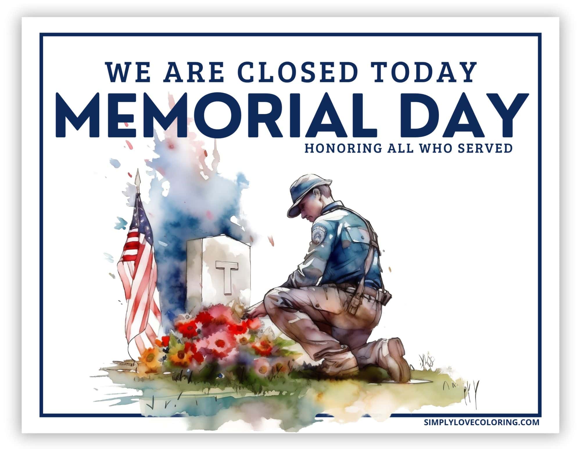 Printable Sign Closed Memorial - Printable Sign Closed Memorial Day 2 