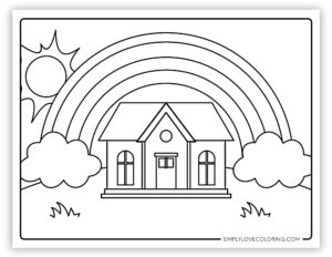 26 Cute Rainbow Coloring Pages (Free PDF Printables) - Simply Love Coloring