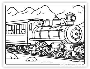 Train Coloring Pages (Free PDF Printables) - Simply Love Coloring