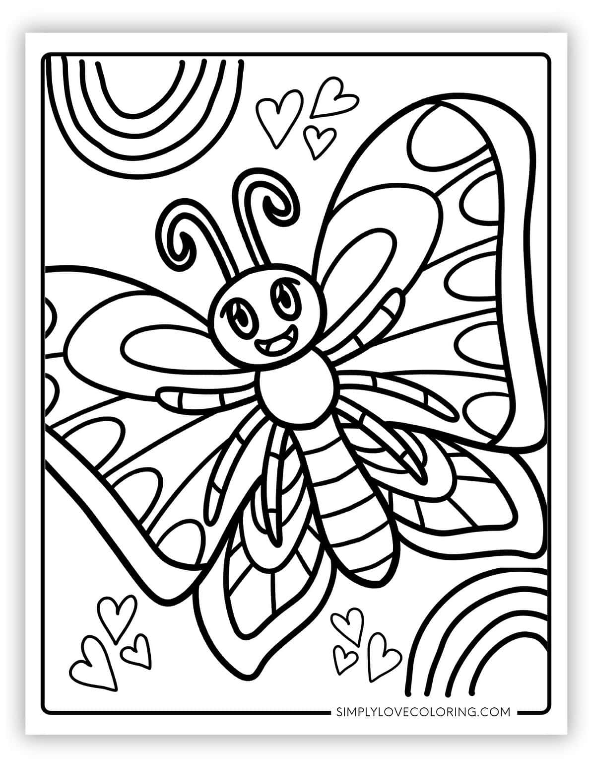 24 Cute Butterfly Coloring Pages (Free PDF Printables) - Simply Love