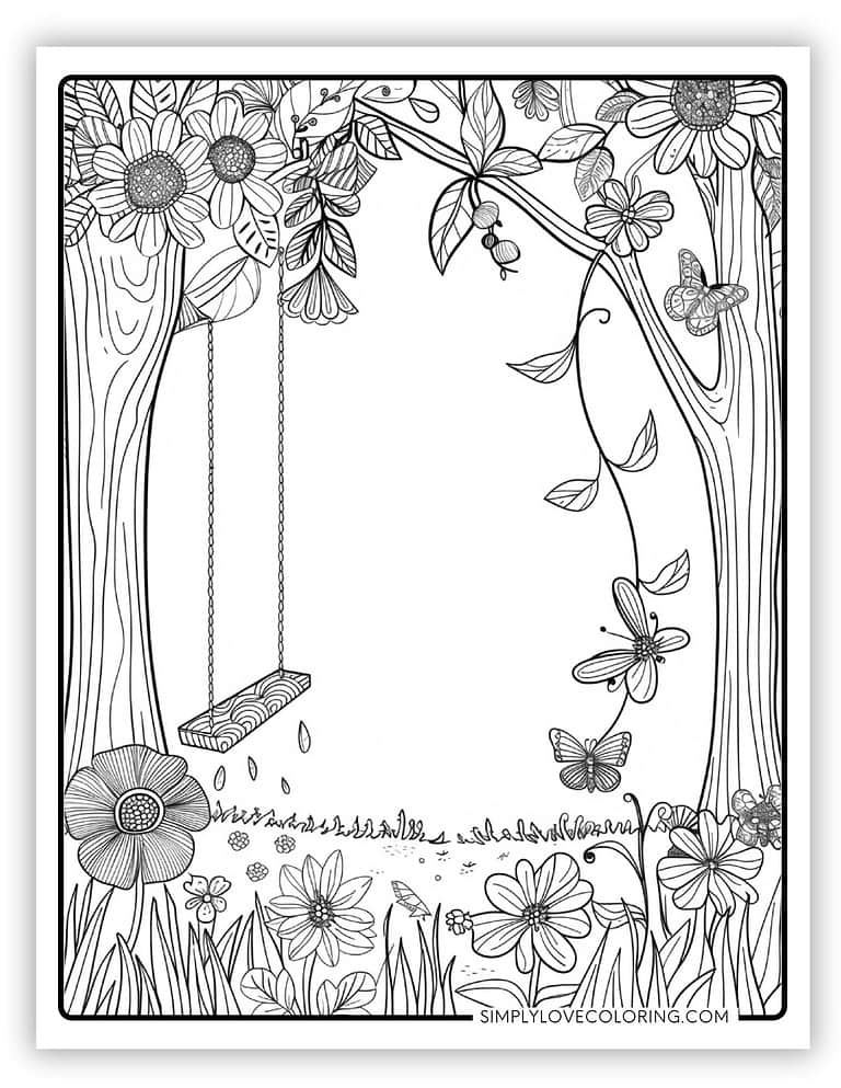 14 Spring Coloring Pages for Adults (Free PDF Printables) - Simply Love