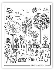 14 Spring Coloring Pages for Adults (Free PDF Printables) - Simply Love ...