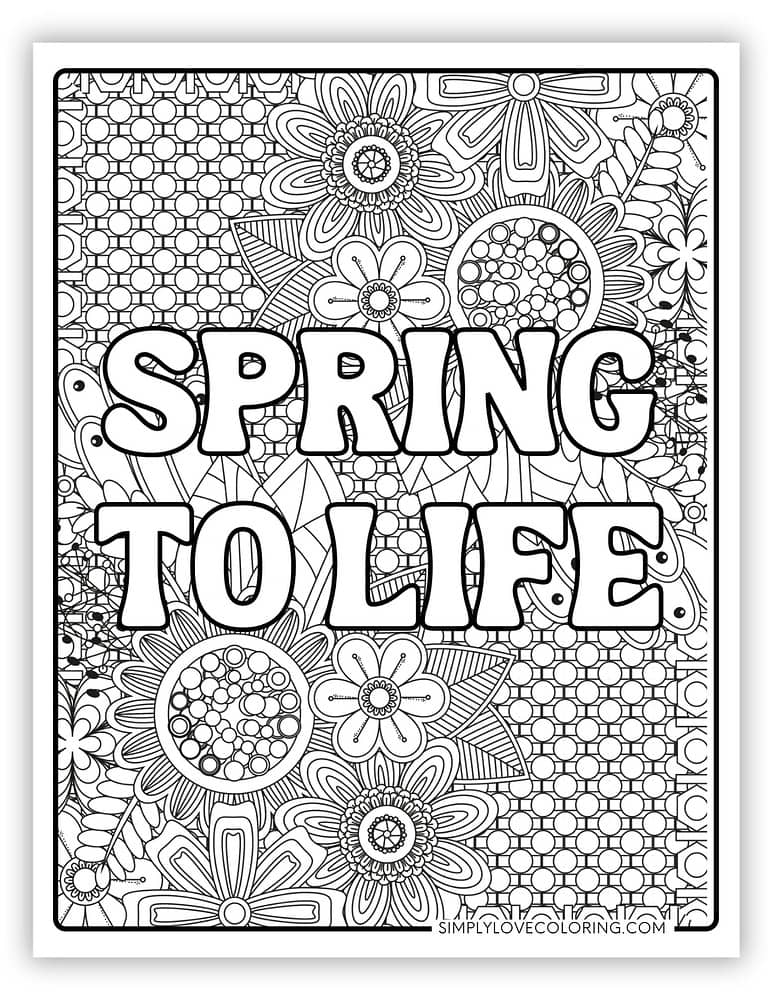 15 Spring Quotes Coloring Pages (Free PDF Printables) - Simply Love ...