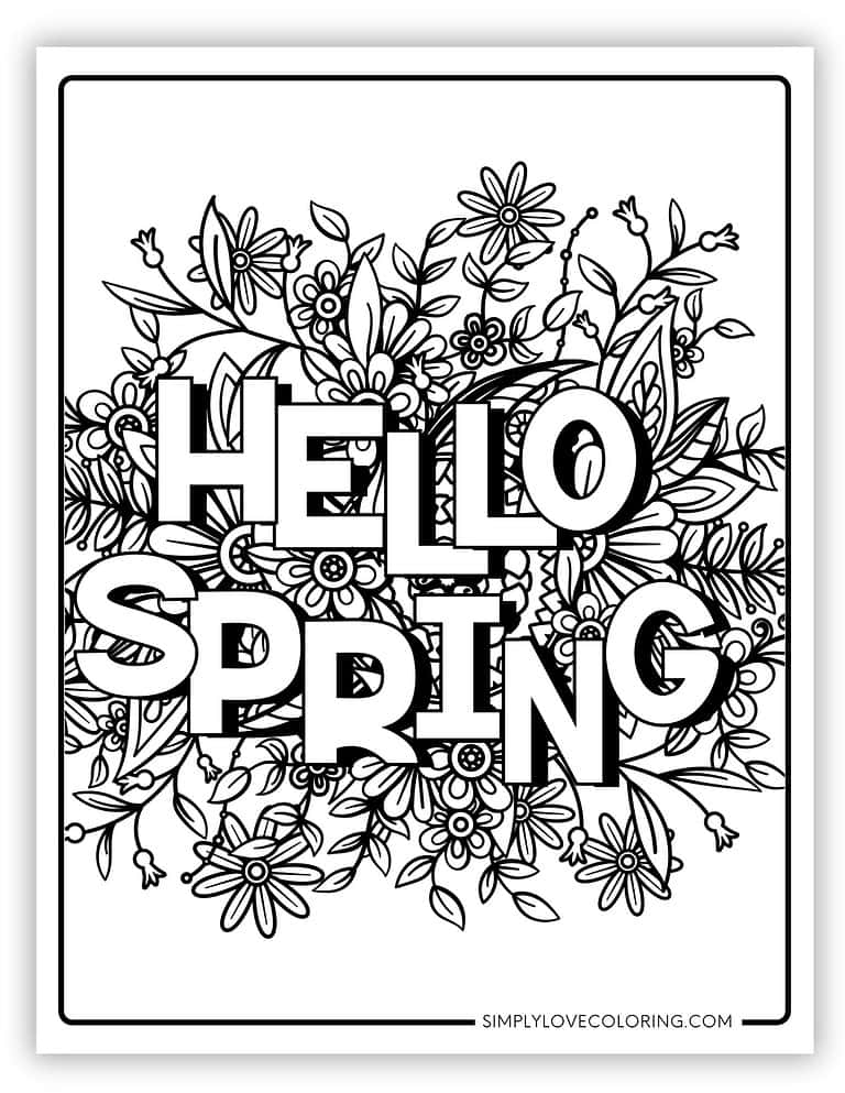 15 Spring Quotes Coloring Pages (Free PDF Printables) - Simply Love ...