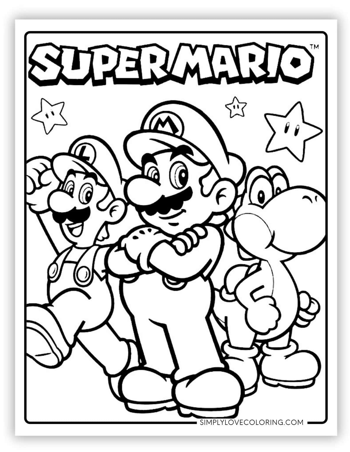 62 Mario Coloring Pages (Free PDF Printables) - Simply Love Coloring