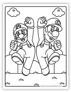 62 Mario Coloring Pages (Free PDF Printables) - Simply Love Coloring