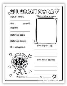 All About My Dad Coloring Pages (Free PDF Printables) - Simply Love ...
