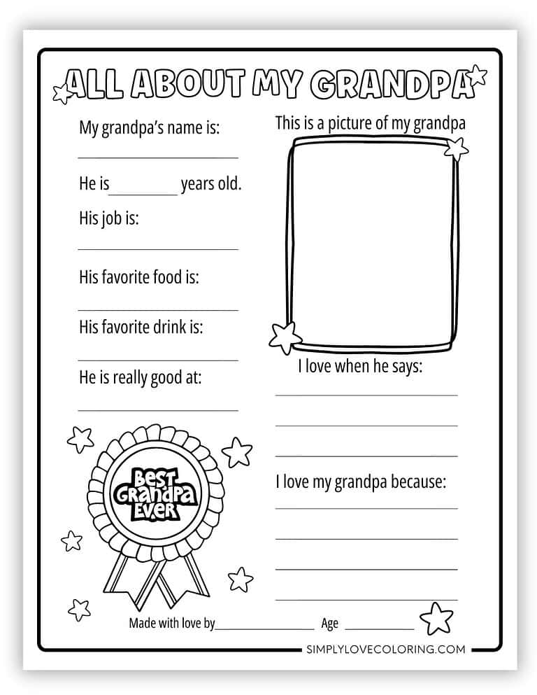 All About My Dad Coloring Pages (Free PDF Printables) - Simply Love ...