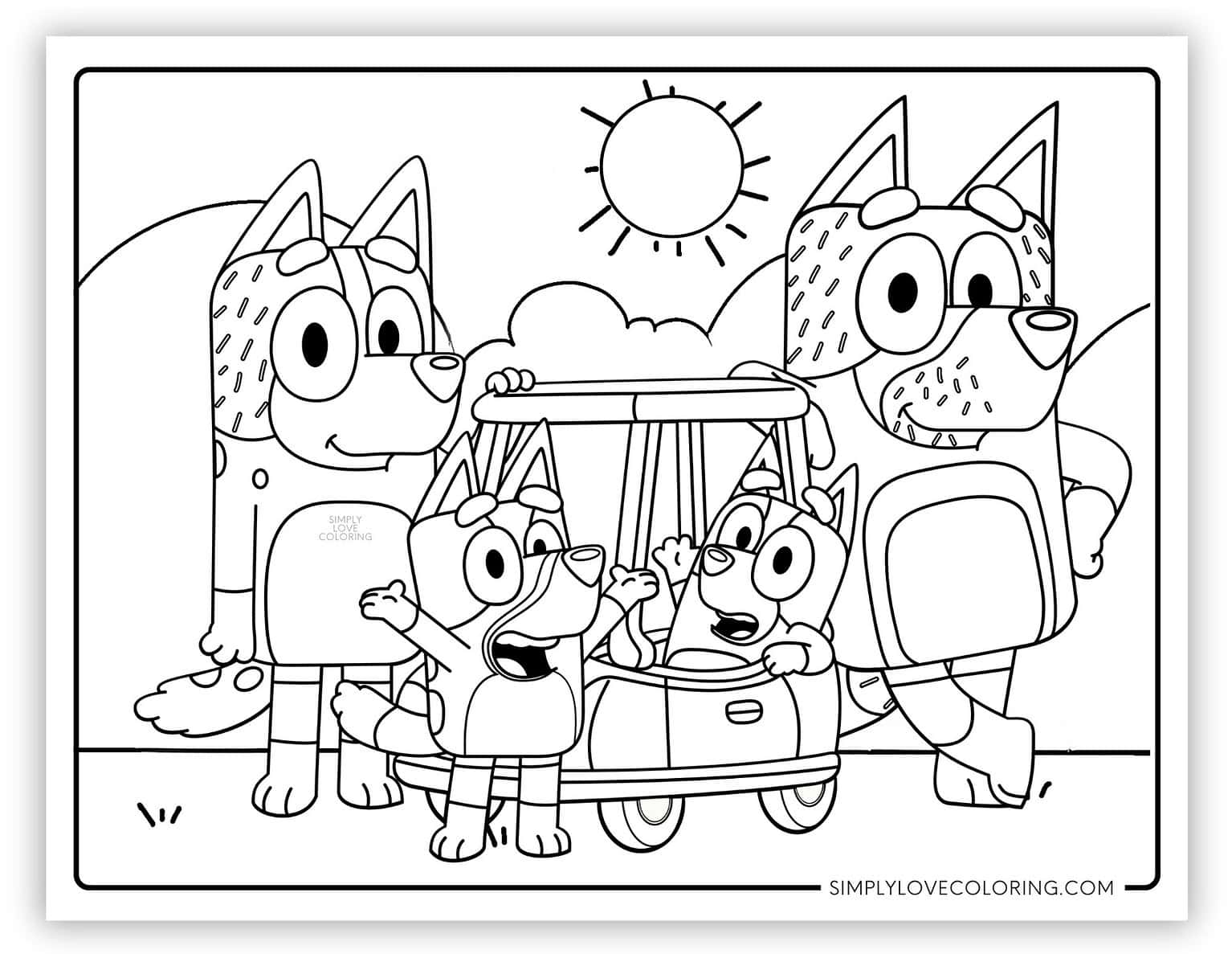 Bluey Family Coloring Pages Bluey Family Coloring Pages
