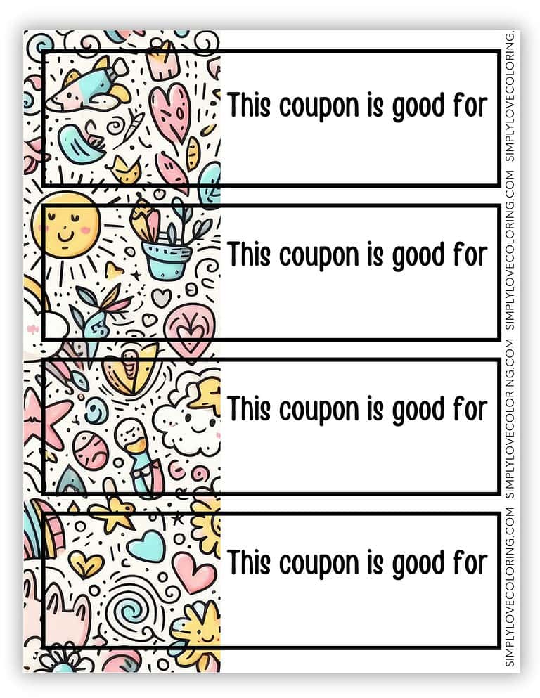 Mother's Day Coupons (Free PDF Printables) - Simply Love Coloring