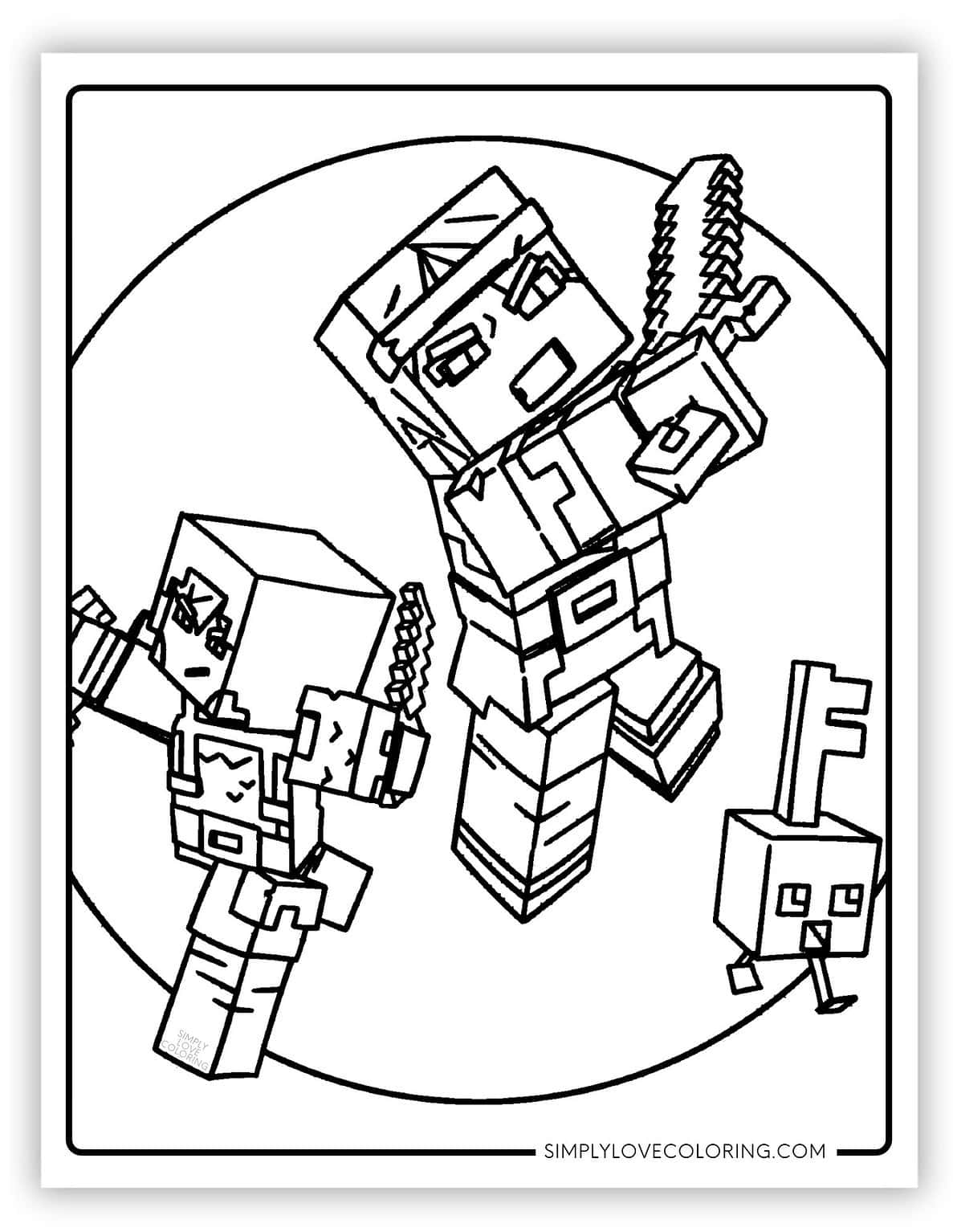 27 Fun Minecraft Coloring Pages (Free PDF Printables) - Simply Love