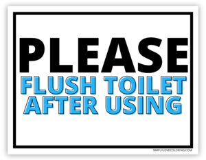 Flush the Toilet Signs (Free PDF Printables) - Simply Love Coloring