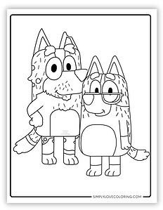 Fun Bluey Coloring Pages (Free PDF Printables) - Simply Love Coloring
