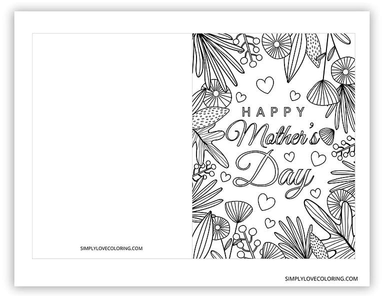 Mother's Day Cards to Color (Free PDF Printables) - Simply Love Coloring