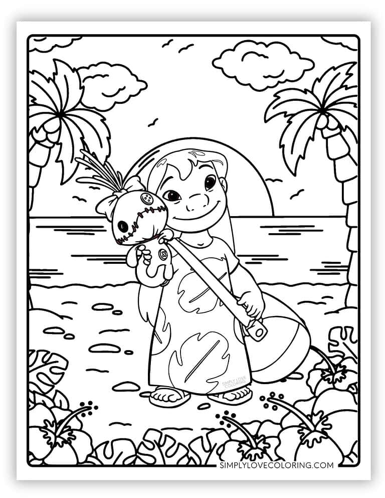Lilo & Stitch Coloring Pages (Free PDF Printables) - Simply Love Coloring