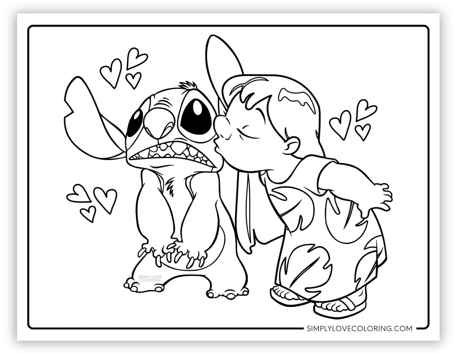 Lilo & Stitch Coloring Pages (Free PDF Printables) - Simply Love Coloring